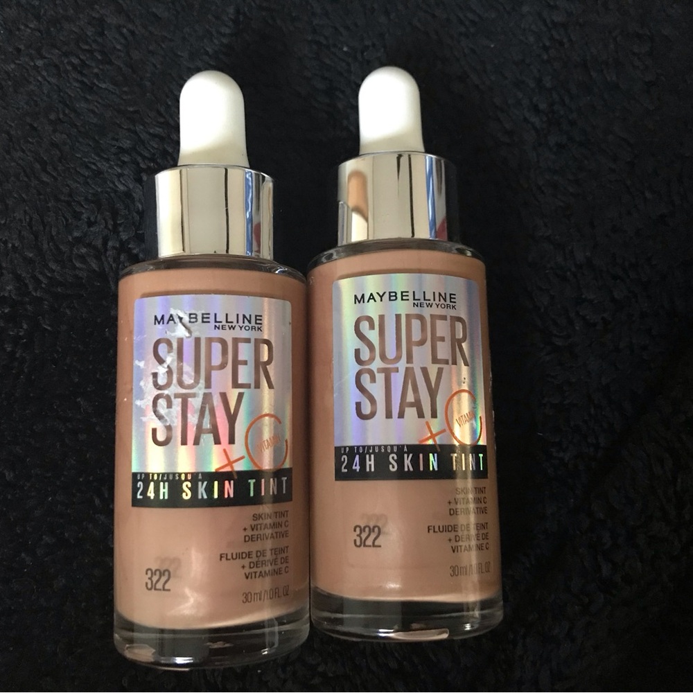 Maybelline Super Stay #322 Lot of Two 24 Hour Skin Tint 1 Ounce